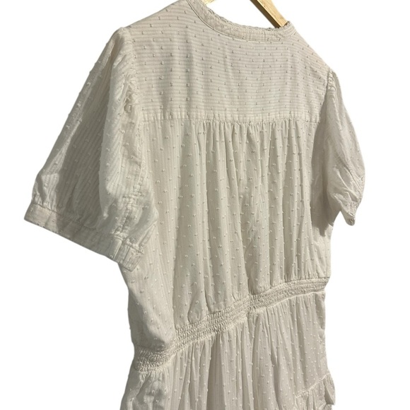 LC Lauren Conrad White Cottagecore Ruffle Swiss Dot Romantic Dress SZ XL Beachy - Picture 6 of 13